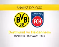 Prognóstico Dortmund Heidenheim (01 fevereiro 2026)