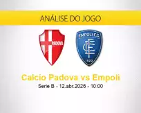Prognóstico Calcio Padova Empoli (12 abril 2026)