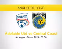 Prognóstico Adelaide Utd Central Coast (26 outubro 2024)