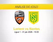 Prognóstico Lorient Nantes (31 janeiro 2026)