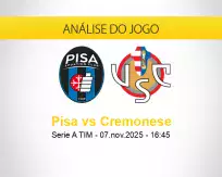 Prognóstico Pisa Cremonese (07 novembro 2025)