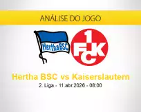 Prognóstico Hertha BSC Kaiserslautern (11 abril 2026)