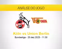 Prognóstico Köln Union Berlin (20 dezembro 2025)