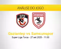 Prognóstico Gaziantep Samsunspor (27 setembro 2025)