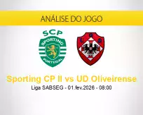 Prognóstico Sporting CP II UD Oliveirense (01 fevereiro 2026)