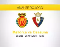 Prognóstico Mallorca Osasuna (29 novembro 2025)