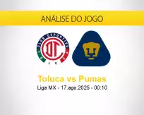 Prognóstico Toluca Pumas (17 agosto 2025)