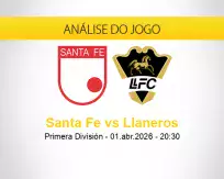 Prognóstico Santa Fe Llaneros (01 abril 2026)