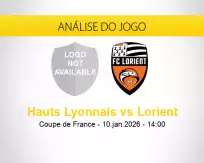 Prognóstico Hauts Lyonnais Lorient (10 janeiro 2026)