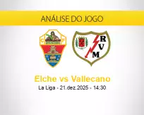 Prognóstico Elche Vallecano (21 dezembro 2025)