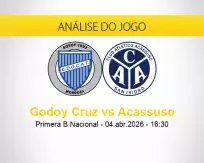 Prognóstico Godoy Cruz Acassuso (04 abril 2026)
