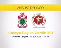 Prognóstico Colwyn Bay Cardiff MU (11 outubro 2025)