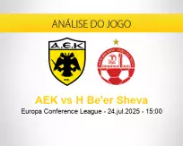 Prognóstico AEK H Be'er Sheva (24 julho 2025)