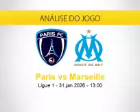 Prognóstico Paris Marseille (31 janeiro 2026)