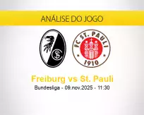 Prognóstico Freiburg St. Pauli (09 novembro 2025)