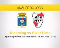 Prognóstico Blooming River Plate (08 abril 2026)