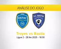 Prognóstico Troyes Bastia (28 fevereiro 2025)