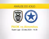 Prognóstico PAOK Atromitos (22 dezembro 2024)