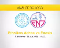 Prognóstico Ethnikos Achna Enosis (25 outubro 2025)