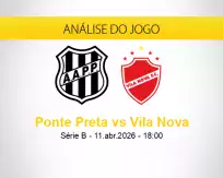 Prognóstico Ponte Preta Vila Nova (11 abril 2026)