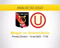 Prognóstico Melgar Universitario (14 setembro 2025)