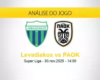 Prognóstico Levadiakos PAOK (30 novembro 2025)