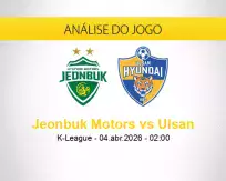 Prognóstico Jeonbuk Motors Ulsan (04 abril 2026)