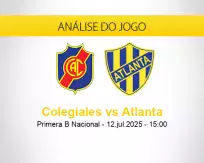 Prognóstico Colegiales Atlanta (12 julho 2025)