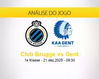 Prognóstico Club Brugge Gent (21 dezembro 2025)