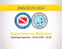 Prognóstico Argentinos Belgrano (02 fevereiro 2026)