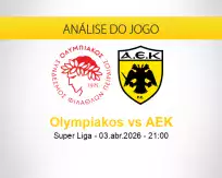 Prognóstico Olympiakos AEK (05 abril 2026)