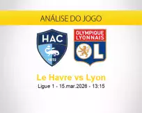 Prognóstico Le Havre Lyon (15 março 2026)