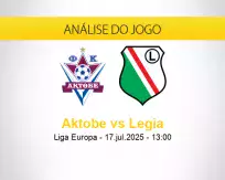 Prognóstico Aktobe Legia (17 julho 2025)