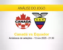 Prognóstico Canadá Equador (13 novembro 2025)