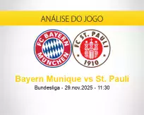 Prognóstico Bayern Munique St. Pauli (29 novembro 2025)