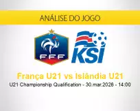 Prognóstico França U21 Islândia U21 (30 março 2026)