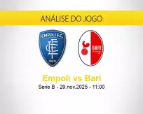 Prognóstico Empoli Bari (29 novembro 2025)