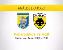 Prognóstico Panaitolikos AEK (14 dezembro 2025)