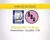Prognóstico Alianza Atl. Boys (12 julho 2025)