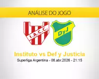 Prognóstico Instituto Def y Justicia (06 abril 2026)
