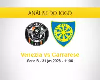 Prognóstico Venezia Carrarese (31 janeiro 2026)