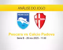 Prognóstico Pescara Calcio Padova (29 novembro 2025)