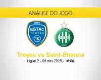 Prognóstico Troyes Saint-Étienne (08 novembro 2025)