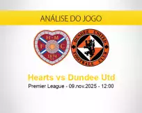 Prognóstico Hearts Dundee Utd (09 novembro 2025)