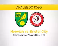 Prognóstico Norwich Bristol City (20 abril 2024)