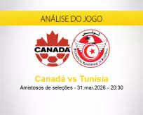 Prognóstico Canadá Tunísia (31 março 2026)