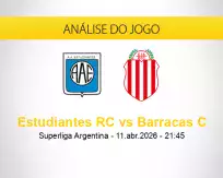 Prognóstico Estudiantes RC Barracas C (11 abril 2026)