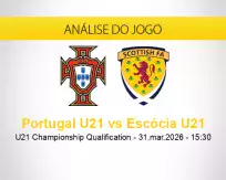 Prognóstico Portugal U21 Escócia U21 (31 março 2026)