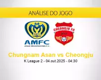 Prognóstico Chungnam Asan Cheongju (04 outubro 2025)