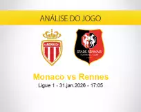 Prognóstico Monaco Rennes (31 janeiro 2026)
